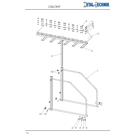 Części zamienne - Metal-Technik Zgrabiarka karuzelowa